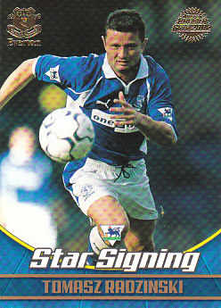 Tomasz Radzinski Everton 2002 Topps Premier Gold Star Signing #E4